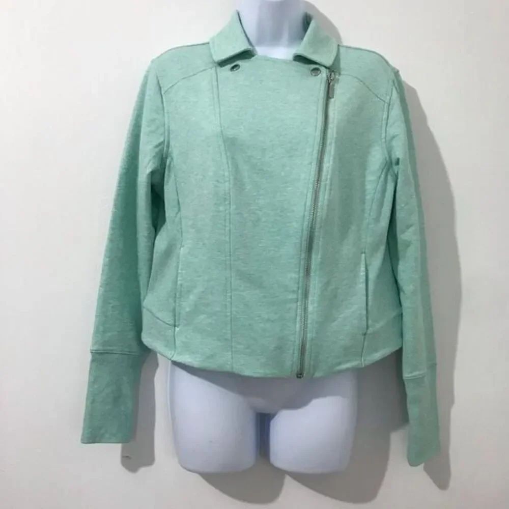 H by Halston  light green Full zipper lightweight jacket size 12.      A300